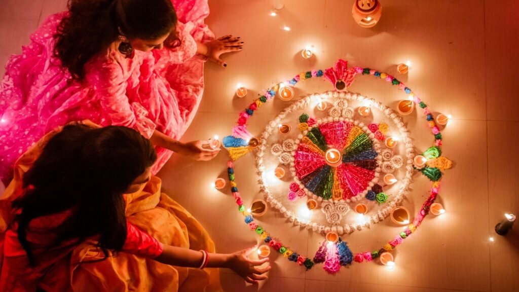 Natural Rangoli & Green Decor